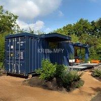 Maison modulaire mobile de 20 pieds, facile à installer, pour bureau, dortoir, logement, conteneur résidentiel, maison à double aile, 2025