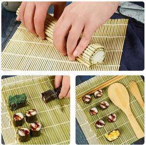 Venta caliente Fácil uso Casero No-stick Bamboo <span class=keywords><strong>Sushi</strong></span> Mat Diy <span class=keywords><strong>Sushi</strong></span> Making Kit Set - Product Image 2