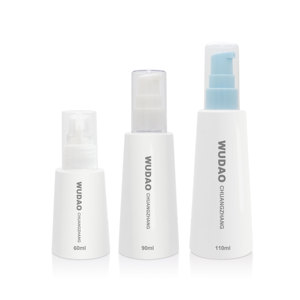 Cosmetic plastic bottle 50ml 60ml 90ml 100ml 150ml spray pump lotion container for skin care face cream BB CC cream packaging