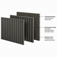 Panneau acoustique mural en feutre gris foncé pliable, panneau décoratif absorbant le son pour studio