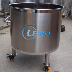 304 / 316 Acier inoxydable sanitaire 100L 200L <span class=keywords><strong>300L</strong></span> Réservoir de stockage de produits chimiques ouvert mobile liquide avec roue - Product Image 1