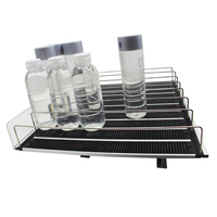 Offres Spéciales supermarché rouleau étagère poussoir acrylique Riser présentoir boisson supermarché gravité rouleau étagère poussoir