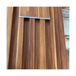 Wooden Grain Decorative Home Building Materials Economical Wpc Louver Panels