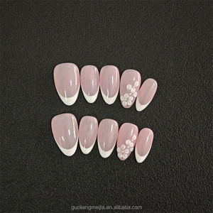 <span class=keywords><strong>Uñas</strong></span> Postizas <span class=keywords><strong>Elegantes</strong></span> de Acrílico con Forma de Almendra, Cobertura Completa, Hechas a Mano, Estilo Simple, Proveedor OEM ODM, Longitudes Larga/Corta/Media - Product Image 6