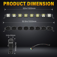 Nouveau prix usine, vente en gros, breveté, barre lumineuse LED 4x4 pour conduite et antibrouillard, 21/28/34/40/47/52 pouces, tout-terrain, connectable, 240W, faisceau spot