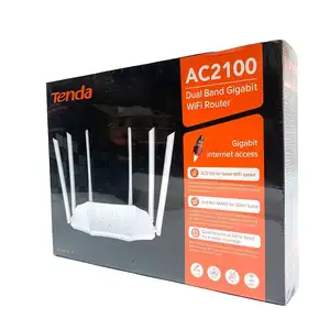 Tenda AC21 अंग्रेजी संस्करण वायरलेस वाईफ़ाई AC2100 गीगाबिट रूटर 2.4G 5.8GHz दोहरी-बैंड 6*5dpi एंटीना अपराधी louter