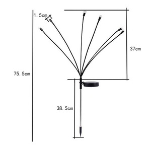Lampe de jardin solaire LED à effet luciole, étanche, pour extérieur, pelouse, cour, camping, décoration - Product Image 2