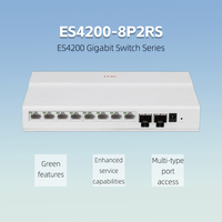 ES4200-8T2RS Managed Gigabit Switch dengan 8 Port 1000Mbps, 2 PSFP Fiber Uplink QoS, Kapasitas Switching 672Gbps, Semua Jaringan Optik