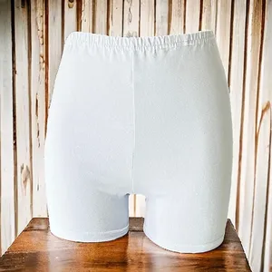 Shorts en coton pour femmes, taille haute, coupe sportive, taille régulière XS, couleur unie, tissu tricoté - Product Image 5