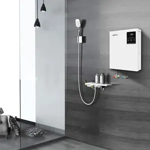 Outlet pancuran air listrik tanpa tangki, pemanas air listrik kamar mandi instan multipoin 240v 9000W 60Hz 2