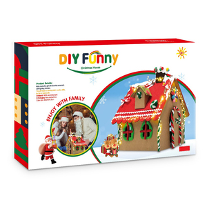 Puzzle miniature 3D DIY illumine le petit jouet de <span class=keywords><strong>maison</strong></span> de Noël en carton pour enfants - Product Image 2