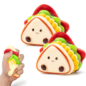 Juguetes Antiestrés Personalizados de Simulación de Comida, Sándwich de TPR, Juguetes Sensoriales para Aliviar el Estrés, Juguetes Blandos 2025 para Niños - Product Image 1