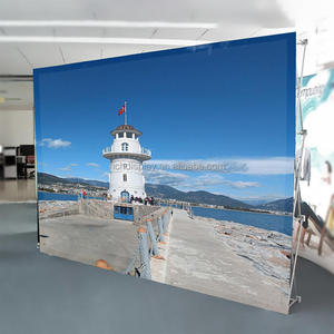 Tùy chỉnh 10 ft x 8 ft Pop Up hiển thị thẳng gian hàng có thể thu vào Backdrop Pop Up Banner khán đài và di động quảng cáo đứng - Product Image 2