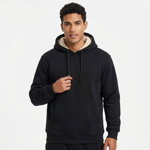 Sweat à capuche en polaire sherpa pour homme, coupe oversize streetwear, logo personnalisé pour l'inventaire de vente au détail saisonnier — 102 caractères - Product Image 1