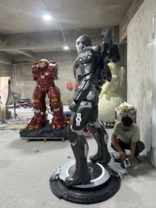Estatua de <span class=keywords><strong>War</strong></span> Machine Mark 3 de Marvel Avengers a Escala 1:1 con Luz LED, Resina de Fibra de Vidrio, Decoración Coleccionable - Product Image 3
