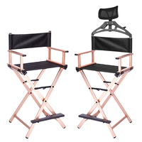 Chaise de maquillage pliante portable moderne avec cadre en aluminium Chaise de metteur en scène en métal pour activités de plein air, parcs Chaise de plage pliable