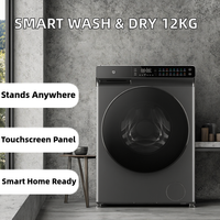 10KG High-Efficiency Automatic Plastic Single Tub Electric Front Load Drum All-In-One Washer App-Controlled Energy Efficient