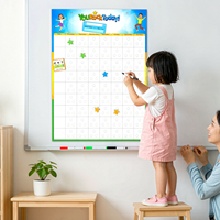 Tableau magnétique flexible effaçable à sec pour enfants, tableau de récompenses, tableau des tâches, tableau de motivation comportementale, entraînement aux habitudes pour enfants