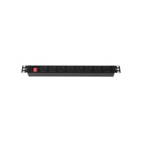 Multiprise en alliage d'aluminium 20A 125V 2500W NEMA 5-15P à 8 prises, montage horizontal, pour rack de serveur de centre de données PDU - Vente chaude