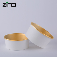 ZIFEI Nouveau Style Impression Personnalisée LOGO Jetable Papier Kraft Boîte À Lunch 750ml Conteneur À Salade Rectangulaire Papier Bol avec Couvercle