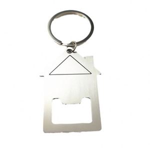Llavero abridor de botellas metálico con forma de casa, pequeño, personalizado, para el hogar, venta al por mayor - Product Image 4