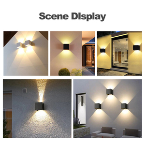 Applique murale LED moderne carrée à angle réglable 6W 10W, éclairage mural bidirectionnel IP65 pour extérieur, jardin, intérieur, hôtel, couloir, porche - Product Image 5