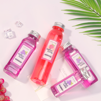 Vente en gros de bouteilles d'eau vides de 16 oz sans BPA en plastique PET pour boissons, jus, smoothie avec bouchon
