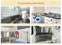 Remorque mobile entièrement équipée pour le lavage des chiens, remorque de salon de toilettage pour animaux de compagnie sur mesure