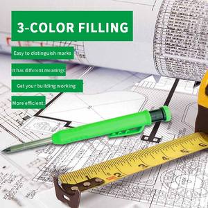 YBS Factory Crayons à bois portables avec <span class=keywords><strong>taille</strong></span>-<span class=keywords><strong>crayon</strong></span> intégré Remplissage 3 couleurs Marquage facile Séchage rapide DIY OEM ODM - Product Image 3