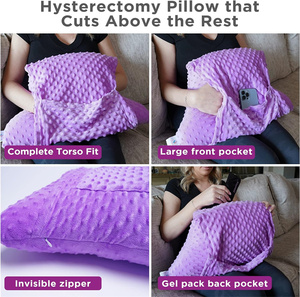 Almohada de recuperación para histerectomía y cesárea con 2 bolsillos para abdominoplastia - Product Image 4