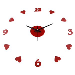 <span class=keywords><strong>Reloj</strong></span> <span class=keywords><strong>de</strong></span> <span class=keywords><strong>pared</strong></span> grande y creativo en forma <span class=keywords><strong>de</strong></span> corazón, <span class=keywords><strong>Adhesivo</strong></span> <span class=keywords><strong>de</strong></span> <span class=keywords><strong>pared</strong></span> en 3D, silencioso, acrílico, cuarzo - Product Image 2
