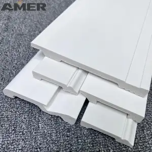 AMer OEM nhà máy bán buôn tự dính mái dính lõm Ốp chân tường Hội Đồng Quản Trị và góc tre dính khuôn ván chân tường