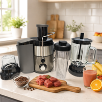 Robot culinaire multifonctionnel en acier inoxydable et verre, 1000W, haute vitesse, pour smoothies aux fruits, mixeur, hachoir à glace