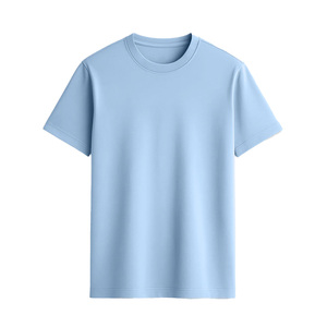 T-shirt pour homme en mélange coton-polyester, manches courtes, tissu à séchage rapide, idéal pour un style de vie actif, confortable pour la gym, la course à pied ou le quotidien. - Product Image 1
