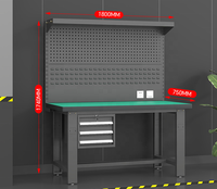 Banc de travail robuste CYDHeavy-Duty - Armoire à outils en acier avec tiroirs à roulettes, verrouillable, poste de travail durable pour usage industriel