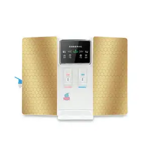 Desktop 5-stufiges Ro-System Trinkwasser filter Reiniger Wasserkühler Wand-Heiß-und Kaltwasser spender mit Eismaschine