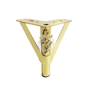 YIJUN Gold Rose Pattern Furniture <b>Legs</b> 3302 Heavy Duty Modern Minimalist Luxury Metal Hardware - Product Image 5