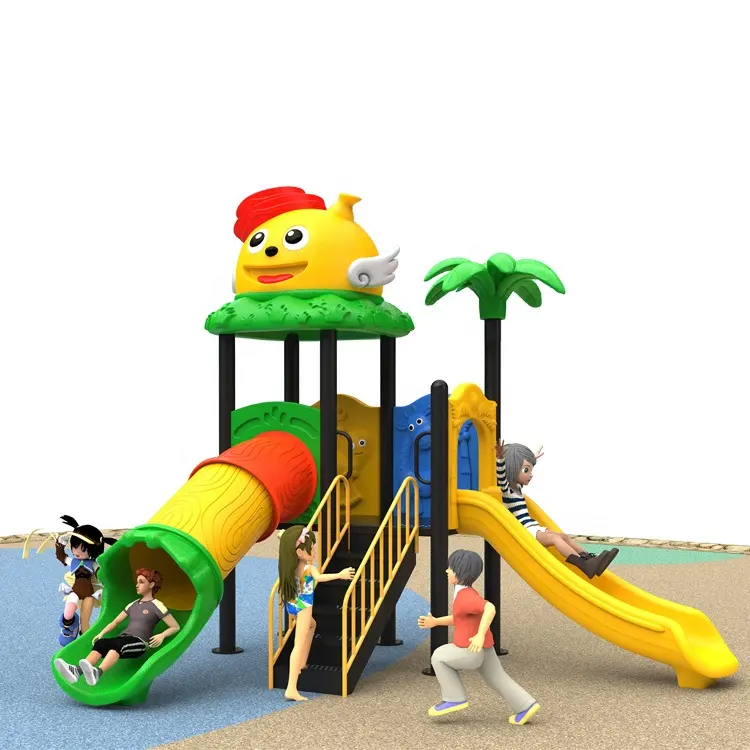 Parco giochi all'aperto di alta qualità per bambini in età prescolare attrezzature da gioco per bambini parco giochi all'aperto scivolo in plastica in vendita