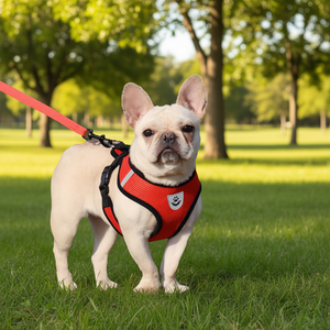 Harnais pour chien PetSmart rouge réglable et respirant pour chiens de petite, moyenne et grande taille avec boucle de sécurité à dégagement rapide, style sport tendance - Product Image 2