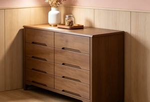 Modern Solid Wood <b>6</b>-<b>Drawer</b> Living Room Cabinet Minimalist Storage Furniture for Home Use - Product Image 6