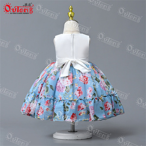 Yoliyolei été motif Floral Falda sin tirantes Design fête porter enfant <span class=keywords><strong>enfants</strong></span> fille falda esponjosa robe pakistanaise - Product Image 2