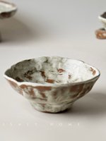 ISalt Original Summer Serenity Handgemaakte Rustieke Keramische Kleine Wabi-Sabi Stijl Vintage Creatieve Dessert- & Snackschaal