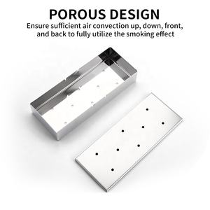 Générateur de fumée pour barbecue en acier inoxydable, à <span class=keywords><strong>granulés</strong></span> de <span class=keywords><strong>bois</strong></span> et charbon de <span class=keywords><strong>bois</strong></span>, avec boîte à copeaux de <span class=keywords><strong>bois</strong></span> pour poisson, bœuf et viande - Product Image 4