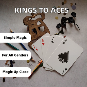 Trucs <span class=keywords><strong>de</strong></span> <span class=keywords><strong>magie</strong></span> classiques BrilliantMagic Kings to Aces, matériel en papier <span class=keywords><strong>de</strong></span> haute qualité pour des jeux <span class=keywords><strong>de</strong></span> cartes divertissants - Product Image 2