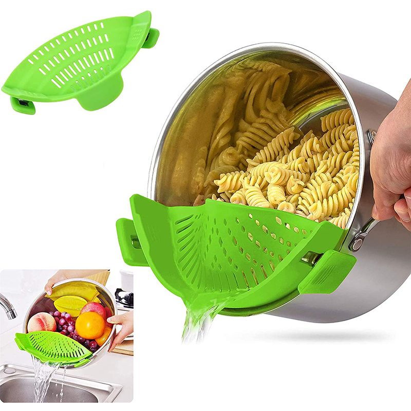 Подходит для всех кастрюль и мисок, силиконовый ситечко для слива без бисфенола А, силиконовый дуршлаг для мытья овощей для кухни/