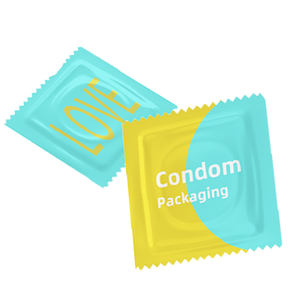 Benutzer definierte Filmrollen geruchs neutrale Mylar-Beutel Alle Größen typen Laminierte Aluminium folie Kondom-Verpackungs tasche - Product Image 2