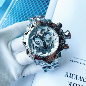 Reloj Deportivo Cronógrafo de Lujo con Esfera de Cuarzo Negra, Correa de Acero Inoxidable, Estilo Casual de Negocios - Product Image 6