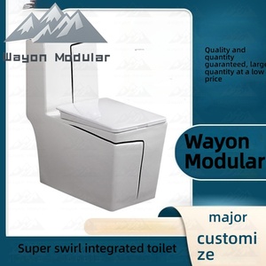Wayon Support en céramique moderne à double chasse <span class=keywords><strong>WC</strong></span> Salle <span class=keywords><strong>de</strong></span> bain Réservoir d'eau bas Nouvelle cuvette <span class=keywords><strong>de</strong></span> toilette carrée avec structure monobloc <span class=keywords><strong>de</strong></span> drainage S-Trap - Product Image 2