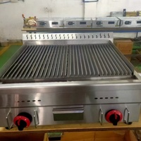 Matériel de restauration commercial, gril de table en pierre noire, gril électrique au gaz à pierres volcaniques pour les fêtes