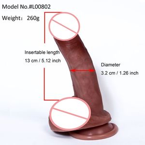 Dildo de Silicona Realista de 5.12 Pulgadas con Textura Realista, Juguete Sexual para Adultos con Succión para la Masturbación Femenina - Product Image 2